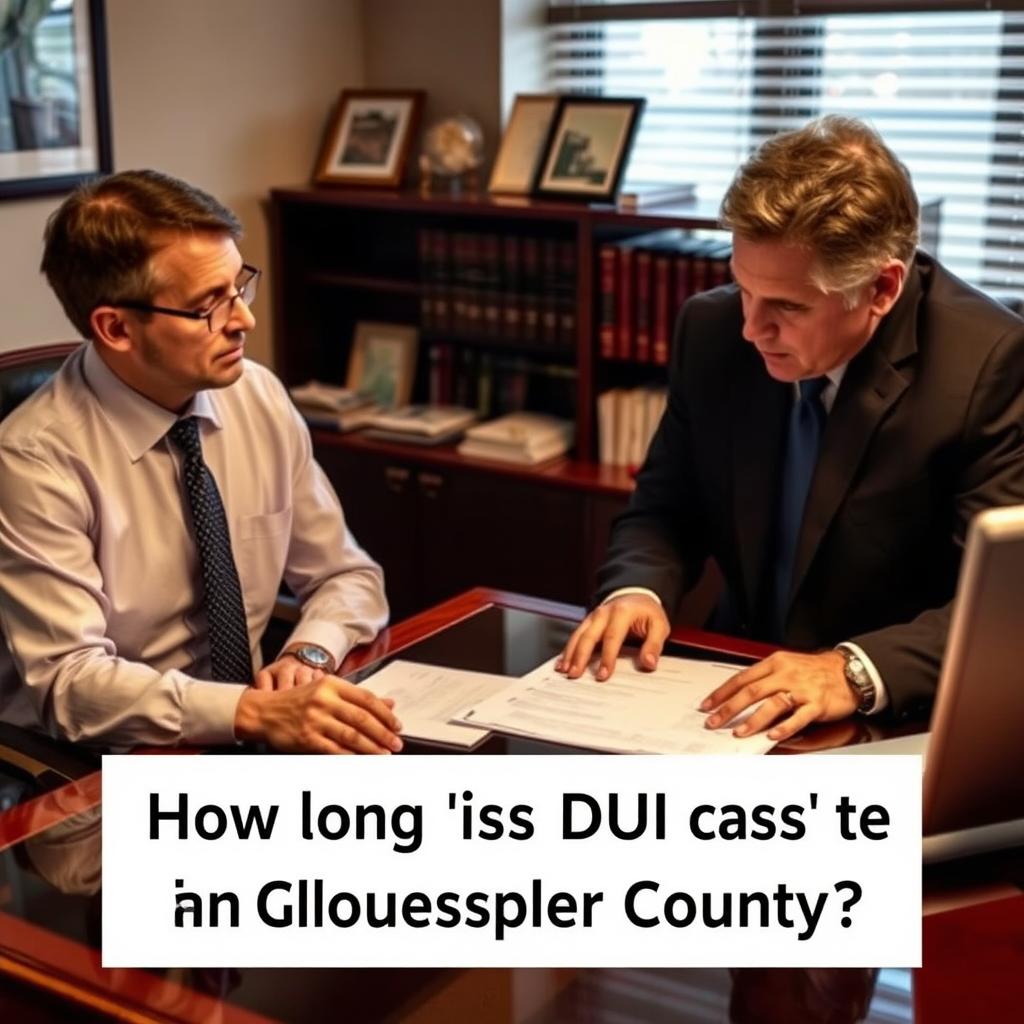 How long does a DUI case take in Gloucester County